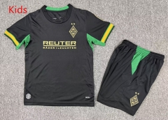 26-27 Borussia Mönchengladbach Away Black Kids/Youth Soccer Uniform-7809