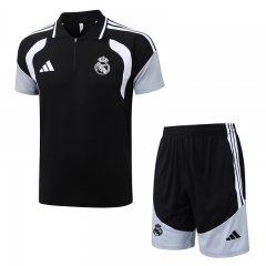 26-27 Real Madrid Black Thailand Thailand Polo Uniform-815
