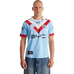 (S-7XL) 2026 Sydney Roosters Light Blue Rugby Shirt