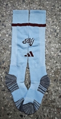 26-27 Aston Villa Home Light Blue Kids/Youth Soccer Socks 26-27 Aston Villa Home Light Blue Kids/Youth Soccer Socks