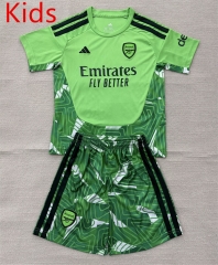 26-27 Arsenal Goalkeeper Green Kids/Youth Soccer Uniform-AY