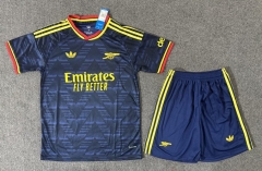 26-27 Arsenal Away Royal Blue Soccer Uniform-6748