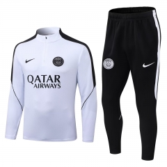 With Back Sponsor 26-27 Paris SG White Thailand Soccer Tracksuit -411
