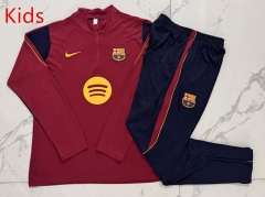 26-27 Barcelona Maroon Kids/Youth Soccer Tracksuit -815
