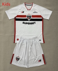 26-27 São Paulo FC Home White Kids/Youth Soccer Uniform-AY