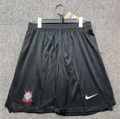 26-27 Corinthians Home Black Thailand Soccer Shorts-5799