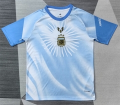(S-4XL) 26-27 Pre-Match Argentina White&Blue Thailand Soccer Jersey AAA-4927