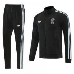 26-27 Belgium Black Thailand Soccer Jacket Unifrom-LH