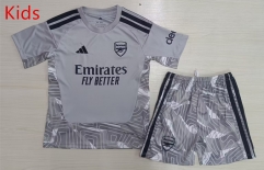 26-27 Arsenal Goalkeeper Light Grey Kids/Youth Soccer Uniform-2353