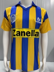 Retro Version 87-88 Rosario Central Home Yellow&Blue Thailand Soccer Jersey AAA-3932