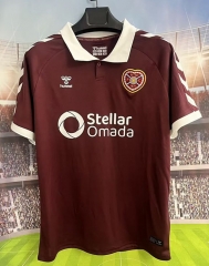 (S-4XL) 26-27 Heart of Midlothian F.C Home Maroon Thailand Soccer Jersey AAA