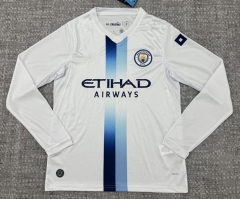 (S-5XL) 26-27 Manchester City 2nd Away White LS Thailand Soccer Jersey AAA-4506