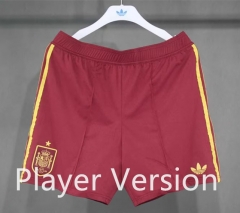 (S-3XL) Player Version 26-27 Spain Away Dark Red Thailand Soccer Shorts-4563