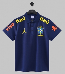 26-27 Jordan Brazil Royal Blue Thailand Polo Shirt-9171
