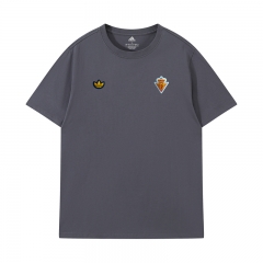 26-27 Spain Dark Grey Vintage Embroidery T-shirt-LH