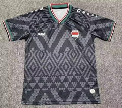 (S-4XL) 26-27 Iraq 2nd Away Grey&Black Thailand Soccer Jersey AAA-8025 (S-4XL) 26-27 Iraq 2nd Away Grey&Black Thailand Soccer Jersey AAA-8025