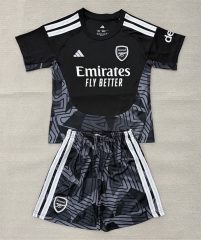 26-27 Arsenal Goalkeeper Black Soccer Uniform-AY