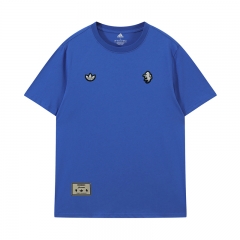 26-27 Juventus Blue Vintage Embroidery T-shirt-LH