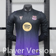 (S-3XL) Player Version 26-27 Barcelona Away Black&Purple LS Thailand Soccer Jersey AAA-888 (S-3XL) Player Version 26-27 Barcelona Away Black&Purple LS Thailand Soccer Jersey AAA-888