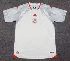 (S-4XL) 26-27 Tunisia Home White Thailand Soccer Jersey AAA-8025 (S-4XL) 26-27 Tunisia Home White Thailand Soccer Jersey AAA-8025