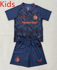 26-27 Feyenoord Rotterdam 2nd Away Dark Blue Kids/Youth Soccer Uniform-AY 26-27 Feyenoord Rotterdam 2nd Away Dark Blue Kids/Youth Soccer Uniform-AY