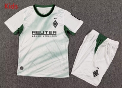 26-27 Borussia Mönchengladbach Home White Kids/Youth Soccer Uniform-7809
