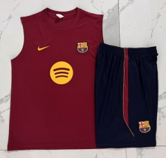 26-27 Barcelona Maroon Thailand Soccer Vest Tracksuit-815