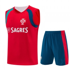 26-27 Portugal Red Thailand Training Vest Soccer Uniform-4627
