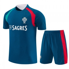 26-27 Portugal Navy Blue Thailand Training Soccer Uniform-4627