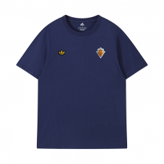 26-27 Spain Royal Blue Vintage Embroidery T-shirt-LH