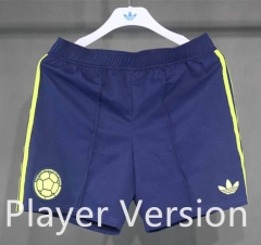 (S-3XL) Player Version 26-27 Colombia Away Royal Blue Thailand Soccer Shorts-4563