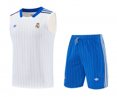 26-27 Retro Version Real Madrid White Thailand Soccer Vest Uniform-418