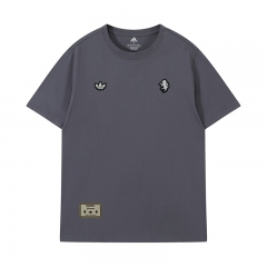 26-27 Juventus Dark Grey Vintage Embroidery T-shirt-LH