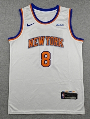 New York Knicks #8 White NBA Jersey-1380