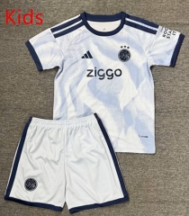 26-27 Ajax 2nd Away Blue&White Kid/Youth Soccer Uniform-2483