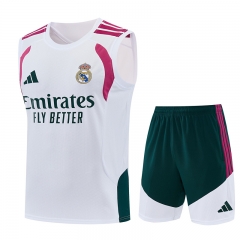 26-27 Real Madrid White Training Vest Soccer Uniform-4627