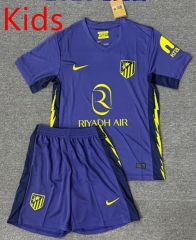 26-27 Atletico Madrid Away Black Kids/Youth Soccer Uniform-9484