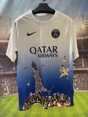 (S-4XL) 26-27 Special Version Paris White Thailand Soccer Jersey AAA