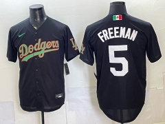(No Front Number) Los Angeles Dodgers #5 Black MLB Jersey-0840