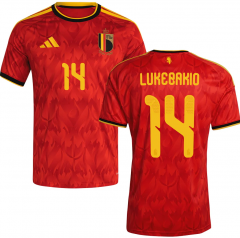 (S-4XL) 2026 World Cup Belgium Home Red LUKEBAKIO #14 Thailand Soccer Jersey AAA