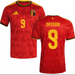 (S-4XL) 2026 World Cup Belgium Home Red OPENDA #9 Thailand Soccer Jersey AAA