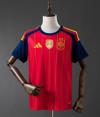 (S-4XL) With 2 Stars 2026 Spain Home Red Thailand Soccer Jersey AAA (S-4XL) With 2 Stars 2026 Spain Home Red Thailand Soccer Jersey AAA