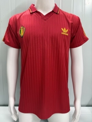 Retro Version 1990 Belgium Home Red Thailand Soccer Jersey AAA-3932 Retro Version 1990 Belgium Home Red Thailand Soccer Jersey AAA-3932