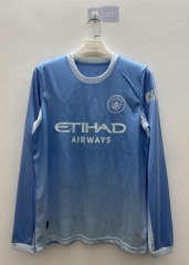 (S-4XL) 26-27 Manchester City Home Blue LS Thailand Soccer Jersey AAA-9268 (S-4XL) 26-27 Manchester City Home Blue LS Thailand Soccer Jersey AAA-9268