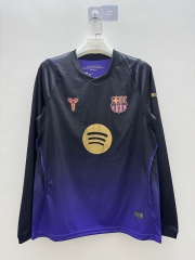 (S-4XL) 26-27 Barcelona Away Black&Purple LS Thailand Soccer Jersey AAA-9268 (S-4XL) 26-27 Barcelona Away Black&Purple LS Thailand Soccer Jersey AAA-9268