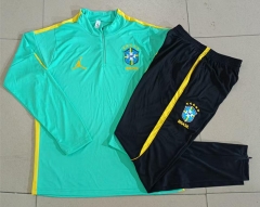 26-27 Brazil Light Green Thailand Soccer Tracksuit-815 26-27 Brazil Light Green Thailand Soccer Tracksuit-815