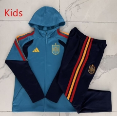 26-27 Spain Laker Blue Kids/Youth Soccer Jacket Uniform With Hat-815 26-27 Spain Laker Blue Kids/Youth Soccer Jacket Uniform With Hat-815
