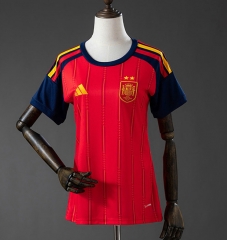 (2 Stars) 2026 Spain Home Red Thailand Women Soccer Jersey AAA (2 Stars) 2026 Spain Home Red Thailand Women Soccer Jersey AAA