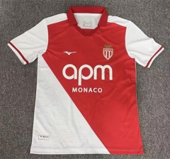 (S-4XL) 26-27 Monaco Home Red&White Thailand Soccer Jersey AAA-8025