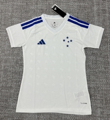 26-27 Cruzeiro EC Away White Women Thailand Soccer Jersey AAA-4506 26-27 Cruzeiro EC Away White Women Thailand Soccer Jersey AAA-4506